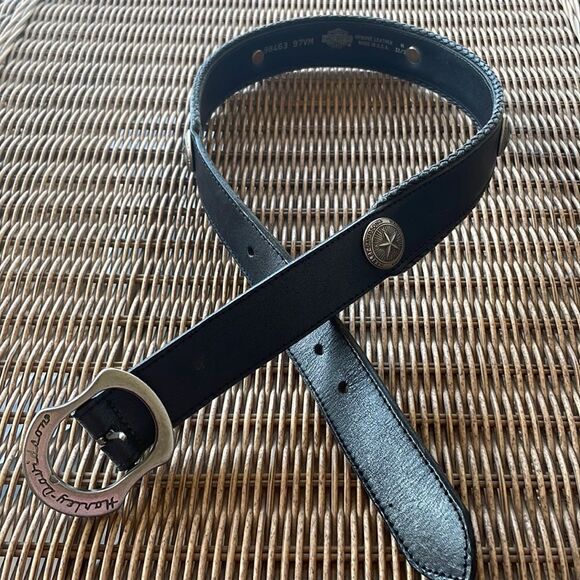 Harley Davidson Unisex Leather Belt - 32 - Picture 1 of 5